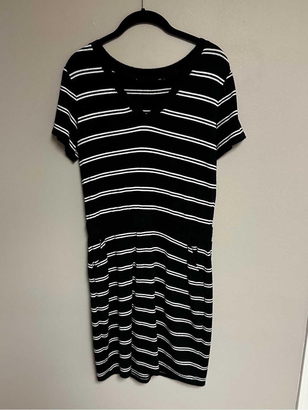 Market & Spruce Black and White Striped Short Sleeve Dress Stitchfix